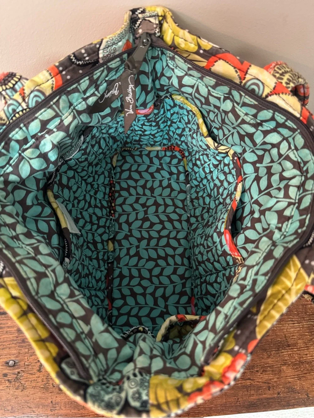 Retired Vera Bradley Quilted Tote in “Flower Shower”